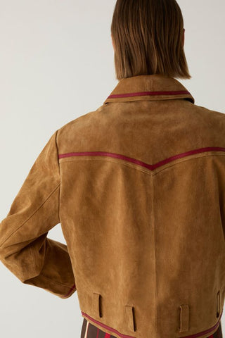 Aveline Real Suede Camel Jacket