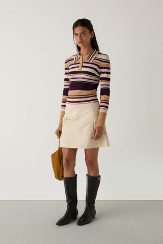 Ilyana Striped Polo Knit