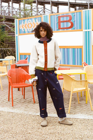 Beckett Trousers | Navy Workshop Embroidery
