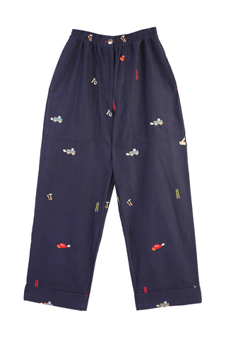 Beckett Trousers | Navy Workshop Embroidery