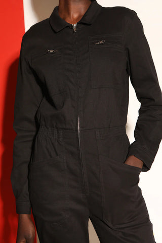 Danny Longsleeve Boilersuit | Black