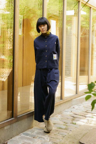 Wide Chore Coat | Navy