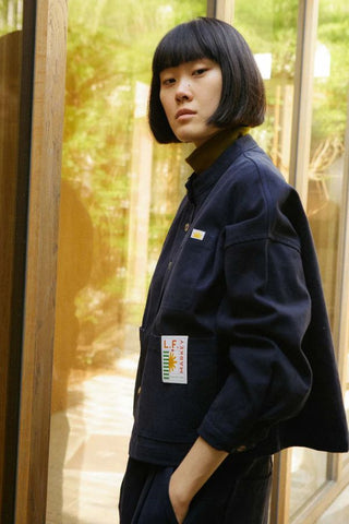 Wide Chore Coat | Navy