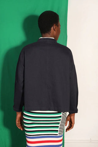 Wide Chore Coat | Navy