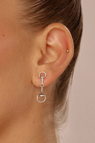 The Horsebit Stud Earrings | Silver