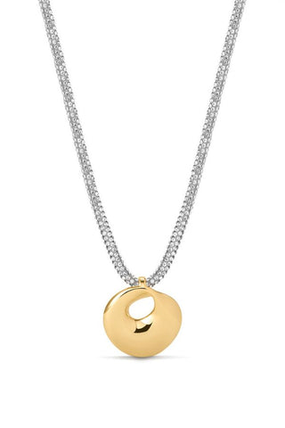 The Mercury Disc Sparkle Necklace | Gold