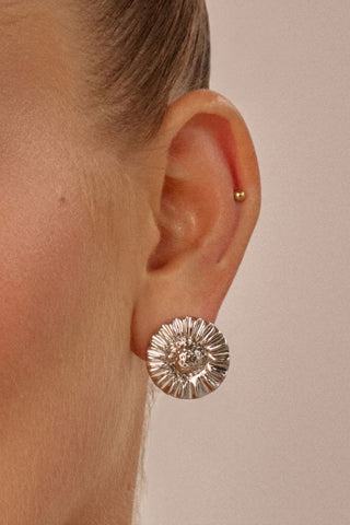 The Sunflower Studs | Silver