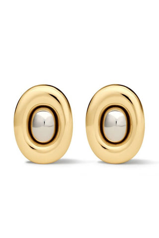 The Two-Tone Chrome Orb Earrings | Gold