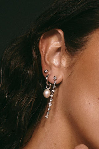 The White Pearl Amalfi Huggies | Silver