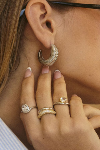 The XL Georgia Ridged Hoops