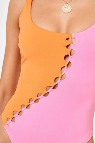 Solstice One Piece Swimsuit | Tangerine/Guava