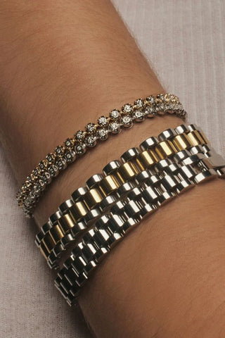 Two-Tone Timepiece Bracelet | Gold/Silver