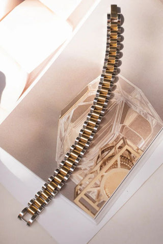 Two-Tone Timepiece Bracelet | Gold/Silver