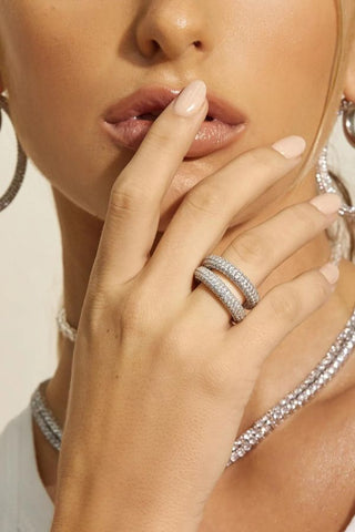 Pave Amalfi Ring | Silver