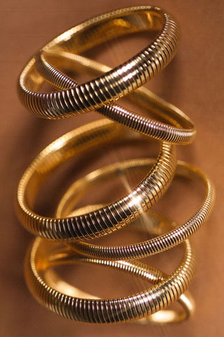 Mini Flex Snake Chain Bracelet Set | Gold