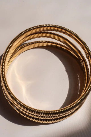 Mini Flex Snake Chain Bracelet Set | Gold