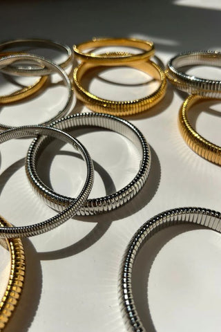 Mini Flex Snake Chain Bracelet Set | Silver