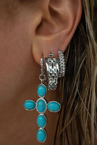 The Ridged Marbella Hoops | Silver