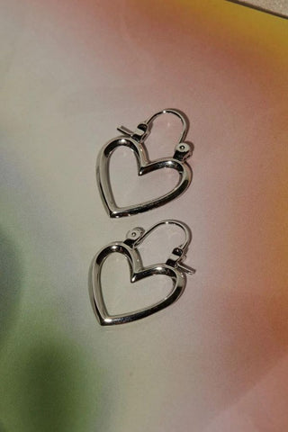 Mini Heartbreaker Hoops | Silver