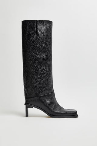 Brianna Grain Tall Boots | Black