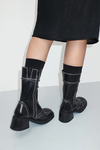 Malene Black Ankle Boots | Black