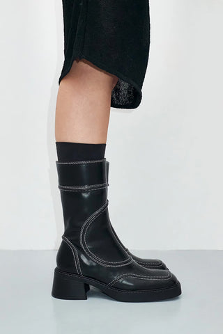 Malene Black Ankle Boots | Black
