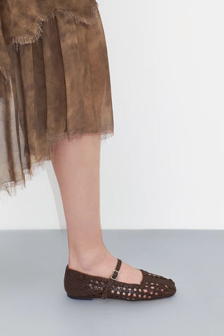 Yeida Chocolate Brown Ballerinas | Brown