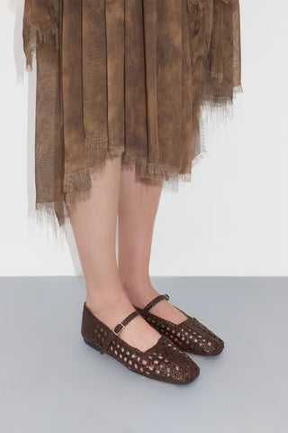 Yeida Chocolate Brown Ballerinas | Brown