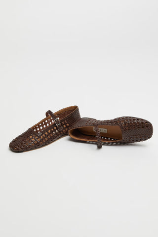 Yeida Chocolate Brown Ballerinas | Brown