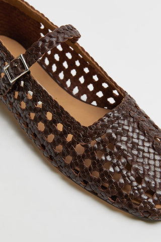 Yeida Chocolate Brown Ballerinas | Brown