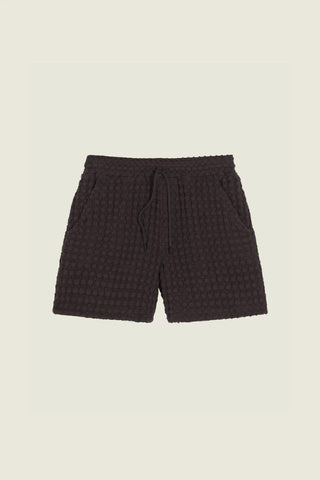 Nearly Black Porto Waffle Shorts