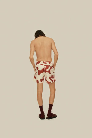 Russet Puzzlotec Swim Shorts