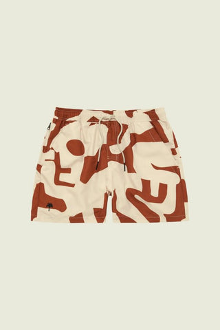 Russet Puzzlotec Swim Shorts