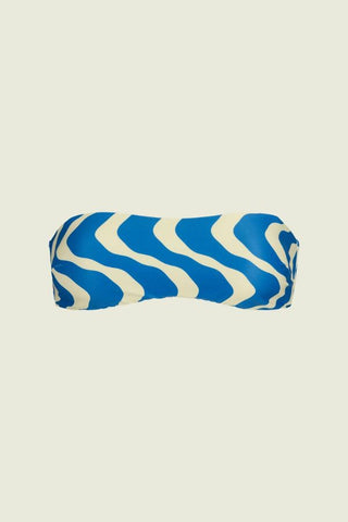 Blue Rippling Baia Bikini Top