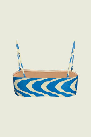 Blue Rippling Baia Bikini Top