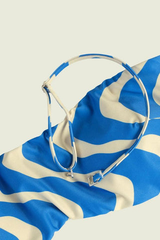 Blue Rippling Baia Bikini Top