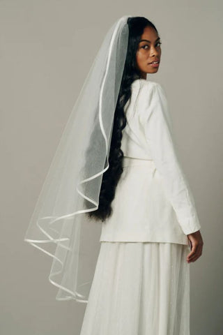 Boline Satin Trim Veil | Ofrenda
