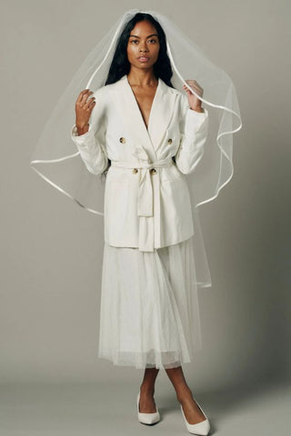 Boline Satin Trim Veil | Ofrenda