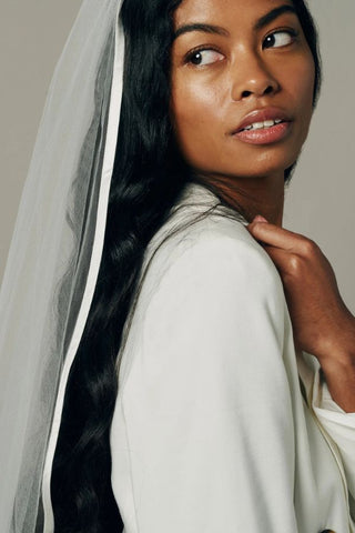 Boline Satin Trim Veil | Ofrenda