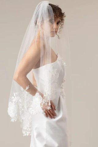 Ribera Floral Needlework Veil | Ofrenda
