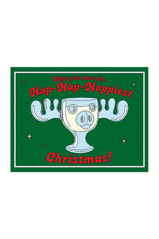 Moose Mug Happiest Christmas Card