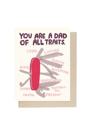 Dad of All Traits Card