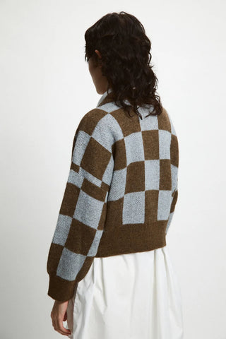 Ellen Cardigan | Brown and Blue