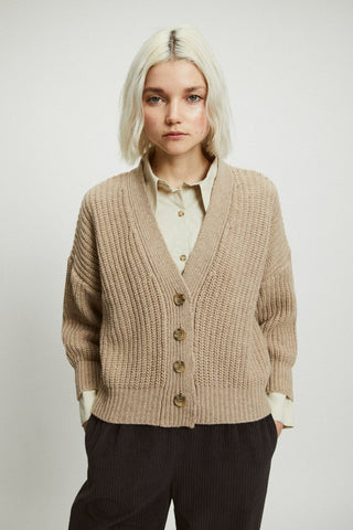 Hole Cardigan | Beige