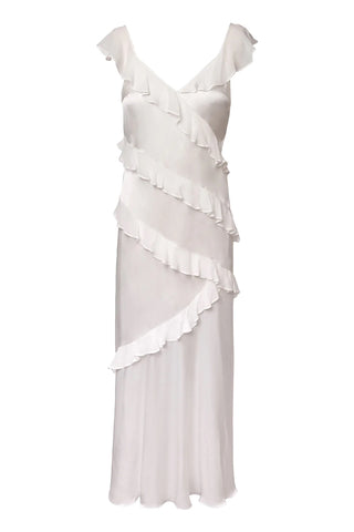 Gail Silk Maxi Dress | Ivory