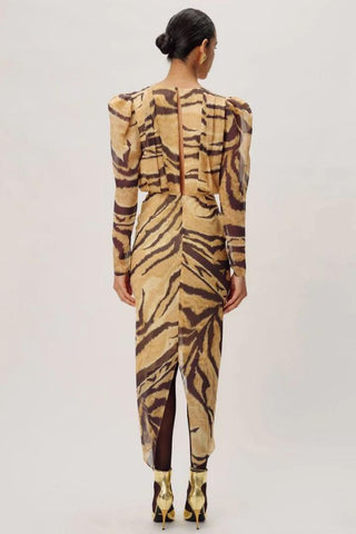 Astrid Dress | Tiger Printed