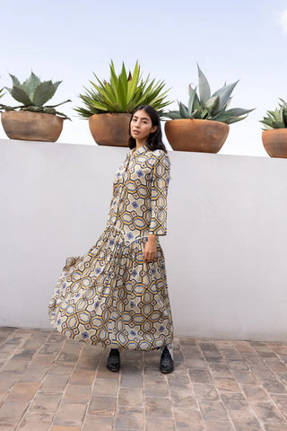 Leila Shirt Dress | Courtyard Hand Block Print