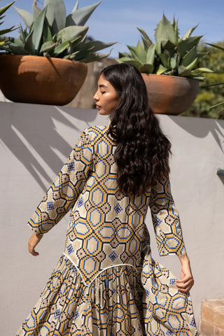 Leila Shirt Dress | Courtyard Hand Block Print