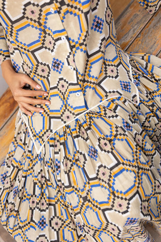 Leila Shirt Dress | Courtyard Hand Block Print