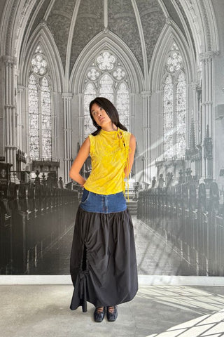 Burnout Tie Tank | Yellow